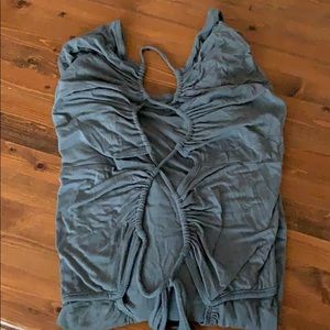 Long sleeve lace up back